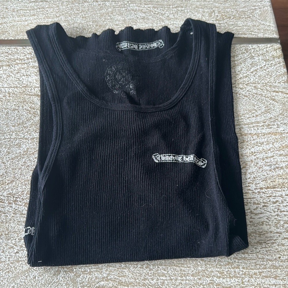 Chrome Hearts Black Tank Top